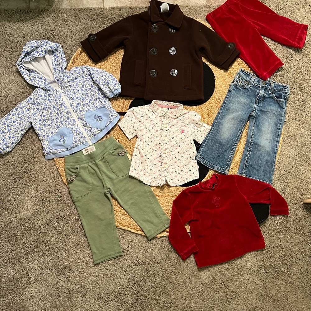 Vintage quality cotton toddler girl clothing bundle size 12 & 18 months no flaws